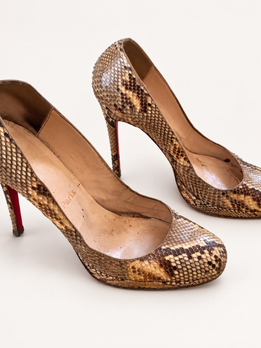Christian Louboutin 120 Python Platform Pumps Size 40